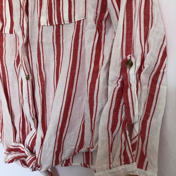 Striped Long Sleeve Button Up - Picture 2 of 3